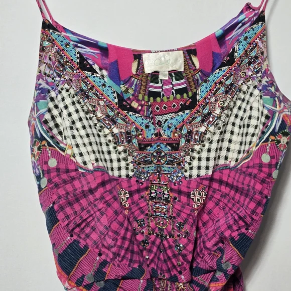 Camilla Desert Discotheque Flared Playsuit with Belt - Picture 3 of 12